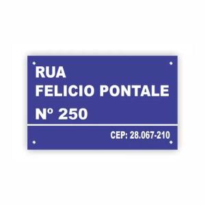 PLACA DE RUA PS 35x50 4X0 ADESIVADA CORTE RETO 